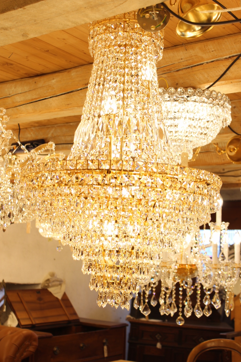 Kronleuchter / Lüster Gold 80cm, 12 Lichter